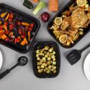 Russell Hobbs Cepe&scaron;pannu komplekts CW20701EU, 38cm, 35cm, 26cm, oglekļa tērauds, melna, taisnstūri