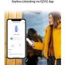 Ezviz DL01S CS-DL01S/DL01CP/A3 3in1 Komplekt Nutikas Lukk Siseruumide ja Välistingimuste Ustele Uksekella ja Lüüsi Tugevusega Hõbedane