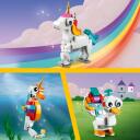 Lego Konstruktors 3in1 Maģiskais vienradzis 31140, 145 gab., Dzīvnieki, Plastmasa, 7 g., 145