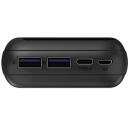 Navitel Power Bank PWR20 MX Black, 20000mAh, 3.7V, 74Wh, 2 USB-A porti, kahepoolsed USB-C port