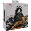 Baracuda Austiņas CONCH-B, 307g, Melna, 118dB, 32&Omega;, 2.15m, 20Hz-20KHz, Virs ausīm, Zils LED apgaismojums