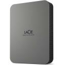 Lacie Внешний HDD 4TB STLR4000400 USB Type-C, 3.2 Gen 1, серый, защита паролем, 5000 Mbit/s