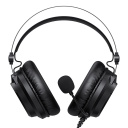 ONIKUMA X80 spēļu austiņas vadu USB/3.5 mm 50 mm draiveri RGB apgaismojums elastīgs trok&scaron;ņu slāpējo&scaron;s mikrofons regulējams galvas stīpiens saderīgs ar PC un portatīvajiem datoriem melns