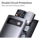 Baseus dokas WKWG070013, 4x USB 3.0, 5V / 3A, 5Gbps, aliuminio lydinys, kompakti&scaron;kas, pilkas