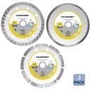Blaupunkt Saag BP-CW-D4115, 115x1,8x22,23mm, 12250p/min, 3tk, segmentne teemant, turbo teemant, pidev teemant