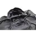 Lietus pončo 'Trekking', Origin Outdoors, R179420, melns, 210T poliesters, ūdensizturīgs, ar kapuci un integrētu somu