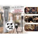 Adler Habeme trimmer AD 2836s, 1400 mAh, 120 min, 4 kammid, roostevaba teras, USB laadimine