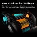 Игровое кресло с поддержкой поясницы 4-way магнитной подушкой для шеи спинкой с наклоном 180&deg; 4D подлокотниками и PVC кожей Чёрный CGR-ARMOR EVO-RY COUGAR