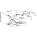 Digitus reguleeritav t&ouml;&ouml;koha alus DA-90380-1, 950x615x106-460mm, 2 monitori, maksimaalne koormus 15kg, must, laua kinnitamine