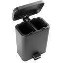 Beldray Miskaste ar pedāli LA035235BLKFEU7, 5l, 2 nodalījumi, melns, nerūsējo&scaron;ais tērauds, vāks, pedālis