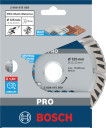 Dimanta grie&scaron;. disks * Universal 125x22.23 mm, Mazām leņķa slīpma&scaron;īnām PRO MULTI MATERIAL DIMANTA GRIEZĒJDISKS, 2608615059, BOSCH