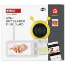 Emos IP kūdikių monitorius IP-500 GUARD H4052, 100&deg;, DC 5 V/1 A, 3 MP CMOS, naktinis matymas, įra&scaron;ymo galimybė