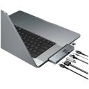 Hyper dokstacija DUO PRO 7-in-2 USB-C, HD575-GRY-GL, 1xEthernet, 1xHDMI