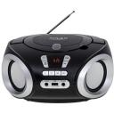 Adler CD Boombox AD 1181bs, 2x4W, 20 FM jaama, USB &uuml;hendus, LCD ekraan, Aku, AUX sisend