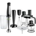 Braun Iegremdējamais blenderis MQ7087, 1000 W, 1 ātrums, 0.35 L smalcinātāja trauks, 1.2 m aukla, melns, nerūsējo&scaron;ais tērauds