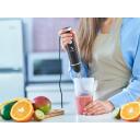Beper Iegremdējamais blenderis P102FRU151, 1000 W, melna/nerūsējo&scaron;a tērauda, 4 asmeņi, 0.5 l smalcinātājs, 0.7 l mērtrauka