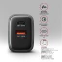 Axagon lādētājs ACU-PQ67 67W, 2xUSB-A 30W, USB-C 67W, strāvas adapteris, ātrā uzlāde, aizsardzība pret pārslodzi