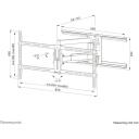 Neomounts настенный крепеж WL40-550BL18 полный поворот, 43-75 дюймов, 45 кг, VESA 200x100-800x400 мм, 5,5-71 см, черный