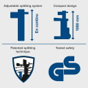 Malkų skaldyklė COMPACT8, 8T, 3500W, 400V, 5905419902, Scheppach