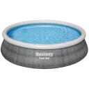 Bestway Piepū&scaron;amais baseins 57372, 12 362 l, 457 x 457 x 107 cm, 1 baseins, filtra sūknis, dro&scaron;ības kāpnes