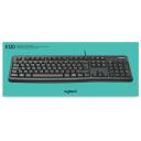 Logitech Klaviatuur K120 920-002479 USB, 1.5 m kaabel, QWERTY, must, t&auml;issuuruses, madala profiiliga, pritsmekindel kuni 60 ml