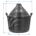 25 L veini demijohn plastkorvis BROWIN 644025, 25 L, kitsas ava, plastkorv