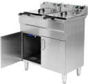 Profesionāla fritētava ar skapīti 2x11,5L, YG-04638, YATO, 5000W, nerūsējošā tērauda, temperatūra 60-200°C