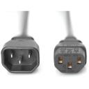 Digitus strāvas kabeļa pagarinātājs C13 - C14 AK-440201-018-S, 1,8m, 250V, 10A, CU, Niķelēta, Liets