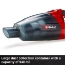 Bezvadu putekļsūcējs TE-VC 18 Li-Solo, EINHELL, 2347120, 540 ml, 18 V, ergonomisks dizains