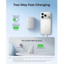 Kompakts un praktisks premium ārējais uzlādes akumulators ar 2 iebūvētiem USB-C un Lightning kabeļiem 10000 mAh 30 W melns A1638H11 Anker Nano