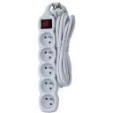 Esperanza baro&scaron;anas kabeļa pagarinātājs ELK215W, 3m, 5 AC kontaktligzdas, 220-250V, 16A, 3680W, 50Hz, balts