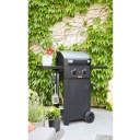 Barbecook E-Luca elektriskais grils balkonam un terasei 2 sildzonas čuguna restes LED temperatūras displejs 121x60x112cm BC-ELE-3000 melns