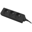 Lanberg pikendus PS0-03E-0300-BK, 3m, 3xCEE 7/5, 1xCEE 7/7, 10A, must