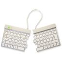 R-Go Tools klaviatūra R-Go Split Break, Bluetooth 5.0, QWERTY, balta, ergonomi&scaron;kas dizainas, USB Type-C, 1.02 m kabelis