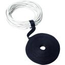 Logilink KAB0055 Kabeļa siksna, 10 m, melna, 2cm, divpusēja Velcro lente, spēcīga saķere