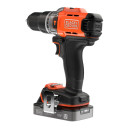 18 V gręžtuvas su 2,0 Ah SOC baterija, 1 A įkroviklis BCD383D1XK-QW BLACK DECKER