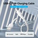 Vention USB 2.0 A Male к C Male 3A кабель 1M белый CTHWF, 1м, 3A, 0.48Gbit/s, PVC, Ni покрытие