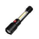 Esperanza Apate Melna Rokas lukturis LED EOT069, 17cm, 180g, 3W, 2500lm, 2 lampas, ūdensizturīgs, zoom, noņemama siksna