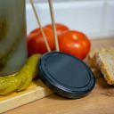 Keermega kaas Ø100, must - 10 tk. BROWIN 136807, 10.4x10.4x1.4 cm, 6 konksu