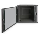 Digitus Sienas montāžas skapītis DN-19 12-U-EC-SW, 12U, 60cm, 45cm, 63.8cm, melns, priek&scaron;ējais atslēgas slēdzis