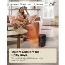 Керамический вентиляторный обогреватель мощностью 1500 Вт для помещений до 22 m² переносной черный FH1500BLACK Mill