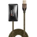 Lindy 42635 USB pikendushub 10m, USB 2.0, 4 USB 2.0 seadet, USB/USB pistikud, must