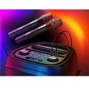 Nešiojamas Bluetooth garsiakalbis 100 W galios su TWS ryšiu FM radiju USB ir microSD palaikymu LED ekranu ir 4400 mAh baterija PS-800 Juodas SV-021511 SVEN