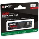 Emtec SSD M2 SATA 512GB Power Plus ECSSD512GX250, 512GB, kuni 520 MB/s, kuni 500 MB/s, SATA III 6 Gb/s, M2 2280
