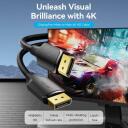 Vention DisplayPort kabelis HAKBJ 5 m, 4K@60Hz, 3D vizija, 240 Hz, 21.6 Gbit/s, juodas