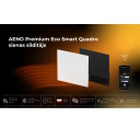 Smart premium infrared and convection wall heater 500W 50×50×5 cm 5mm tempered glass panel with LED display black AGH0012S Aeno