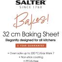 Salter Cepamā plāksne BW12560EU7, 32.5cm, melna, oglekļa tērauds, 220&deg;C, nepiedego&scaron;s pārklājums, 1 gab.