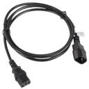 Lanberg IEC 320 C13 kuni C14 kaabel CA-C13E-11CC-0018-BK, 1.8 m, must, VDE, plastkorpus
