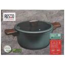 Resto Kastrul 93703 4.6L, 240mm, Alumiinium, Klaasist kaas, Puidust k&auml;epidemed, Ergonomilised, Sobib induktsioonile