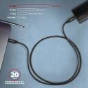 Axagon кабель USB-C к USB-C 1м 100Вт, 2 USB-C разъема, черный, 20Гбит/с, 5А, 4K HD видео